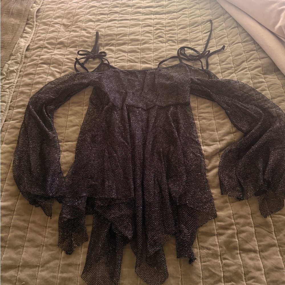 SHEIN Black Mesh Top